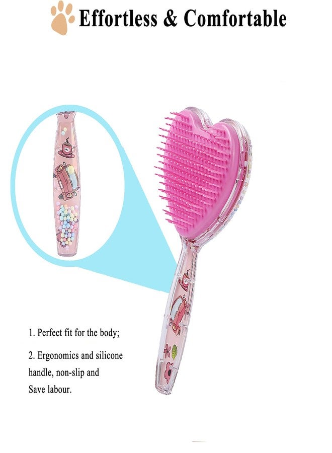 DEEUCHIS Small Dog Brush, Soft Dog Grooming Brush for Shih Tzus, Yorkies, Maltipoos, Maltese, Love Shape Puppy Massaging Pet Hair Brush, Cat Brush, for Small Dogs Cats of All Hair Types (Rose Pink) - Image 4